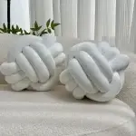 Round Knotted Throw Pillows