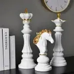 Elegant Resin Chess Statue