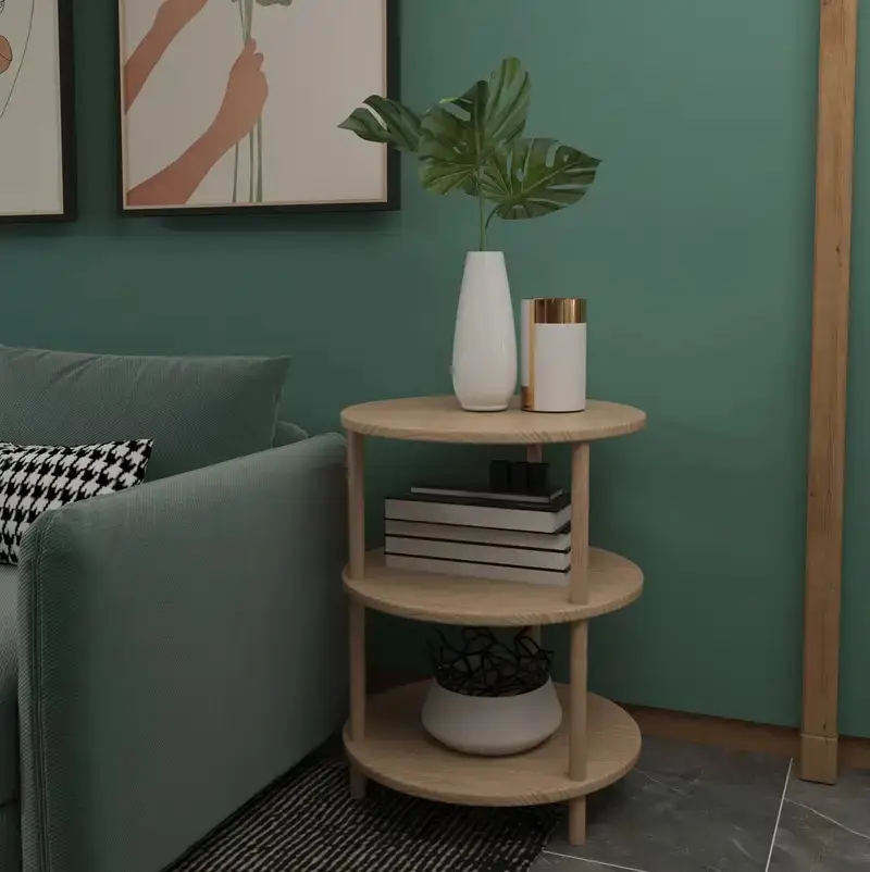 5b1e20b9-caed- Eclectic Hardwood Table - Image 1