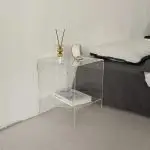 Transparent display side table