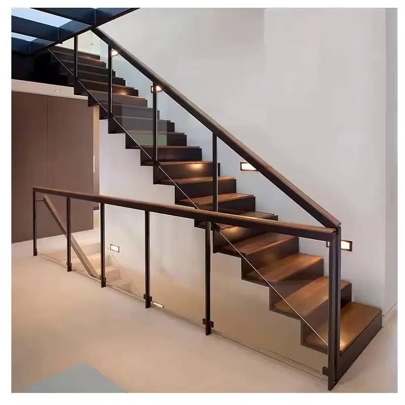 H322b1e3ee415441d97b951f7f6f7f7c8C Steel Wood Stairs - Image 1