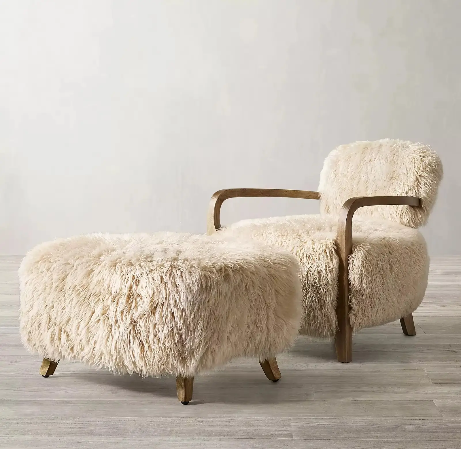 H3ca9c46867bb4fa88fa6cded45f52092Q Sheepskin Sofa - Image 1
