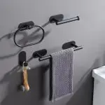 Matte Black Bathroom Rack