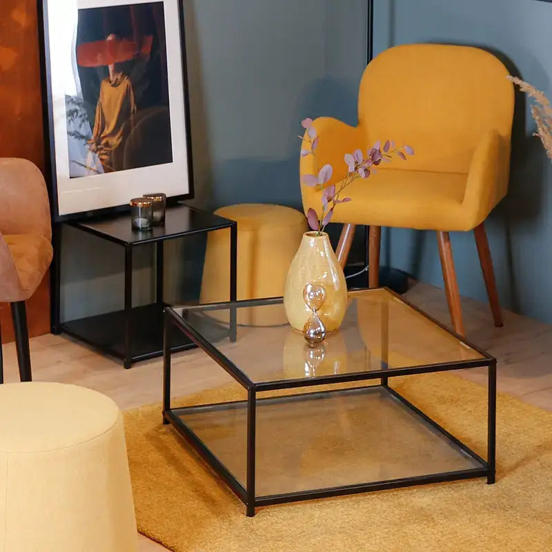 b9a90ffd-8059-4c79-9d20-385704e09f04 2-Tier Glass Table - Image 1