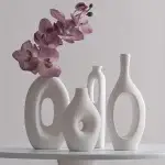 White Ceramic Vase Set